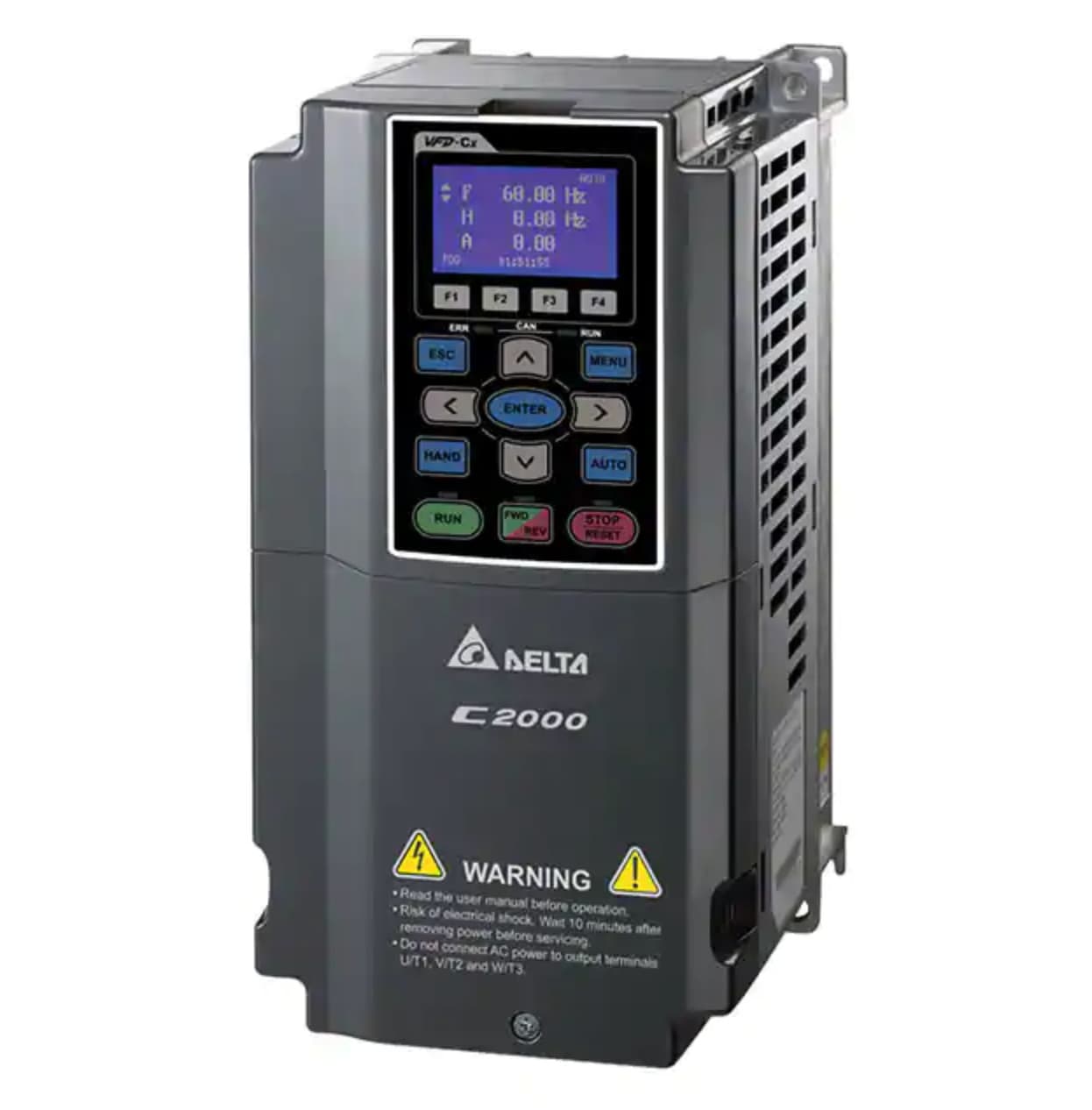 Delta VFD015C23A-21 Variable Frequency Drive, 3 phase, 230 VAC Input, 2 HP, frame A, wall mount, IP20, NEMA 1