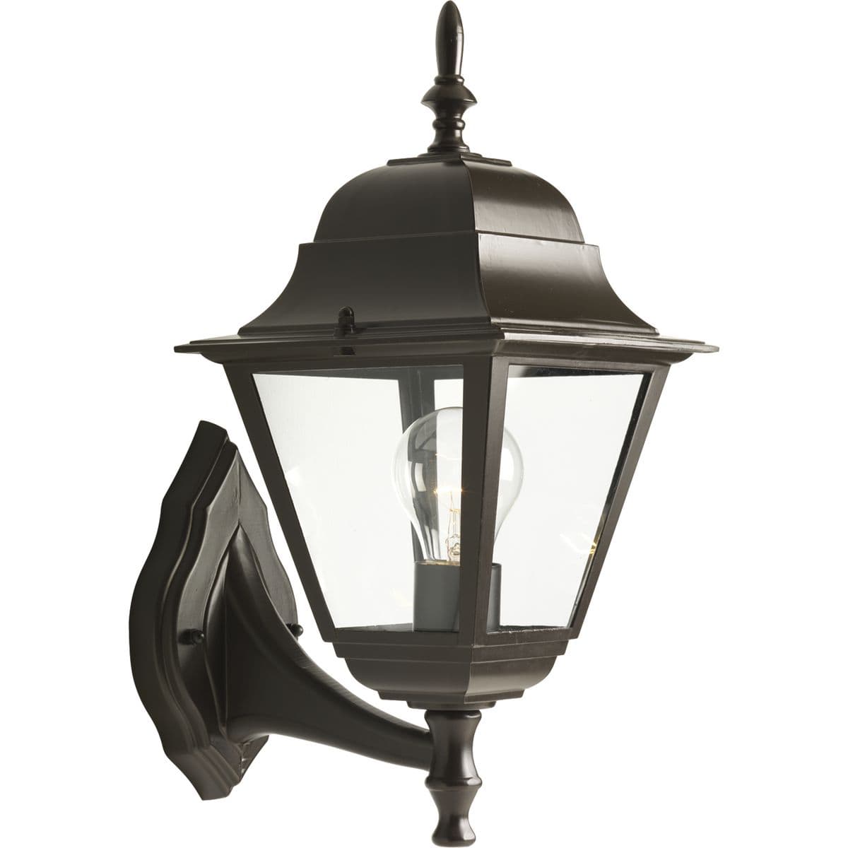 Hubbell HS71008-125 Add instant curb appeal to your home with this tasteful one-light medium wall lantern. Clear flat glass panels are outlined in a classic Bronze finish to allow for optimal light output. ; Bronze finish ; Clear flat glass panels ; Easy way to add curb app Hubbell HS71008-125 Add instant curb appeal to your home with this tasteful one-light medium wall lantern. Clear flat glass panels are outlined in a classic Bronze finish to allow for optimal light output. ; Bronze finish ; Clear flat glass panels ; Easy way to add curb app
