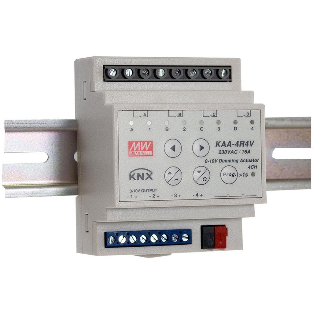 MEAN WELL KAA-4R4V 4-fold Universal Switching Actuator; 16A per channel MEAN WELL KAA-4R4V 4-fold Universal Switching Actuator; 16A per channel
