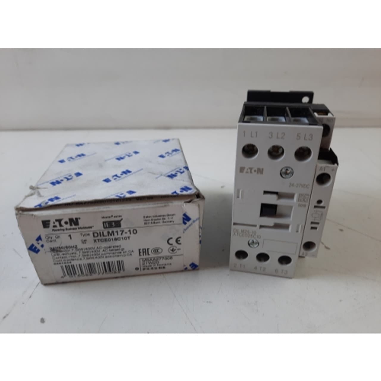 Eaton XTCE018C10T XTCE018C10T Eaton - Eaton XT IEC contactor, 18A, 24 Vac, 50-60 Hz, 1NO, 18A, Frame C, 45 mm, 50-60 Hz, 2, 2, 3/ 5, 5, 10, 15 hp (1/3PH @115, 200, 230/200, 230, 460, 575 V), Three-pole, Non-reversing, , Screw terminals, FVNR Eaton XTCE018C10T XTCE018C10T Eaton - Eaton XT IEC contactor, 18A, 24 Vac, 50-60 Hz, 1NO, 18A, Frame C, 45 mm, 50-60 Hz, 2, 2, 3/ 5, 5, 10, 15 hp (1/3PH @115, 200, 230/200, 230, 460, 575 V), Three-pole, Non-reversing, , Screw terminals, FVNR