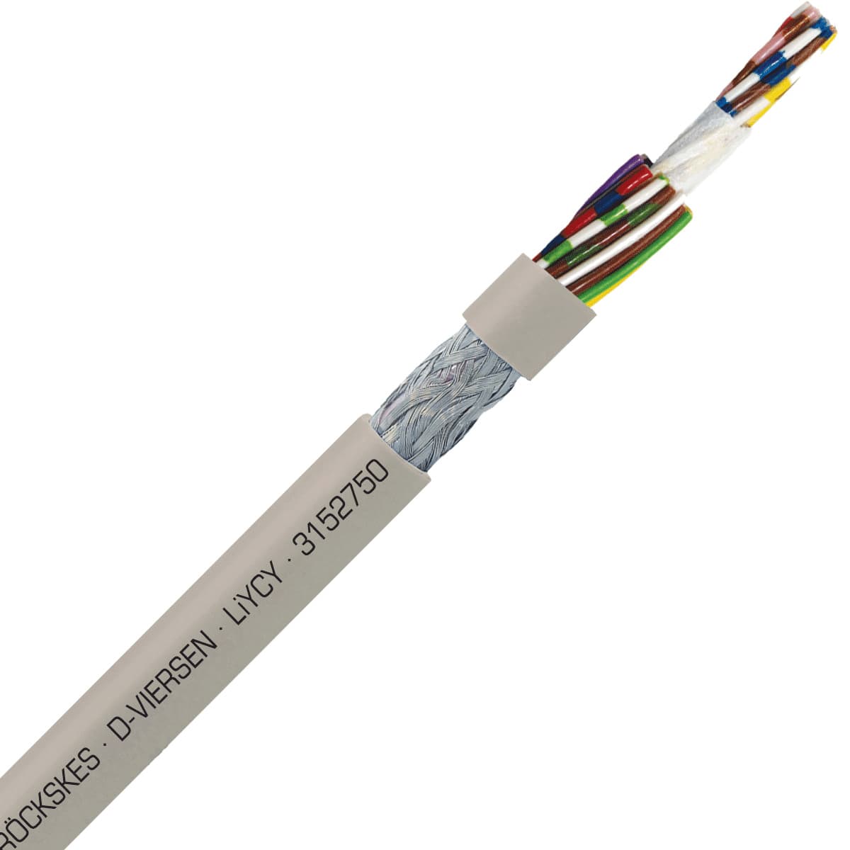 SAB 3152750 LiYCY - 20 AWG/27c, shielded multi-conductor signal and control PVC cable with DIN color code SAB 3152750 LiYCY - 20 AWG/27c, shielded multi-conductor signal and control PVC cable with DIN color code