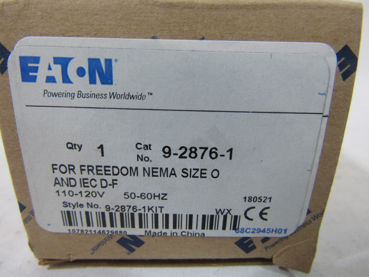 Eaton 9-2876-1 9-2876-1 Eaton - Motor Control Renewal Parts/Accessories- Coil, 120/110V, 60/50 Hz, Used with Freedom (NEMA 0, IEC D-F) Eaton 9-2876-1 9-2876-1 Eaton - Motor Control Renewal Parts/Accessories- Coil, 120/110V, 60/50 Hz, Used with Freedom (NEMA 0, IEC D-F)