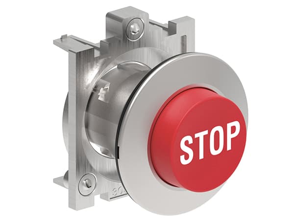 Lovato Electric LPFB2134 LPFB2134 Lovato - Pushbutton actuator, spring return, with symbol dia: 30mm Platinum series flat metal, extended, STOP/Red Lovato Electric LPFB2134 LPFB2134 Lovato - Pushbutton actuator, spring return, with symbol dia: 30mm Platinum series flat metal, extended, STOP/Red