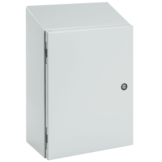 Hoffman CSD242412ST Concept Sloped-Top, Type 4, 24.00x24.00x12.00, Lt Gray, Steel Hoffman CSD242412ST Concept Sloped-Top, Type 4, 24.00x24.00x12.00, Lt Gray, Steel