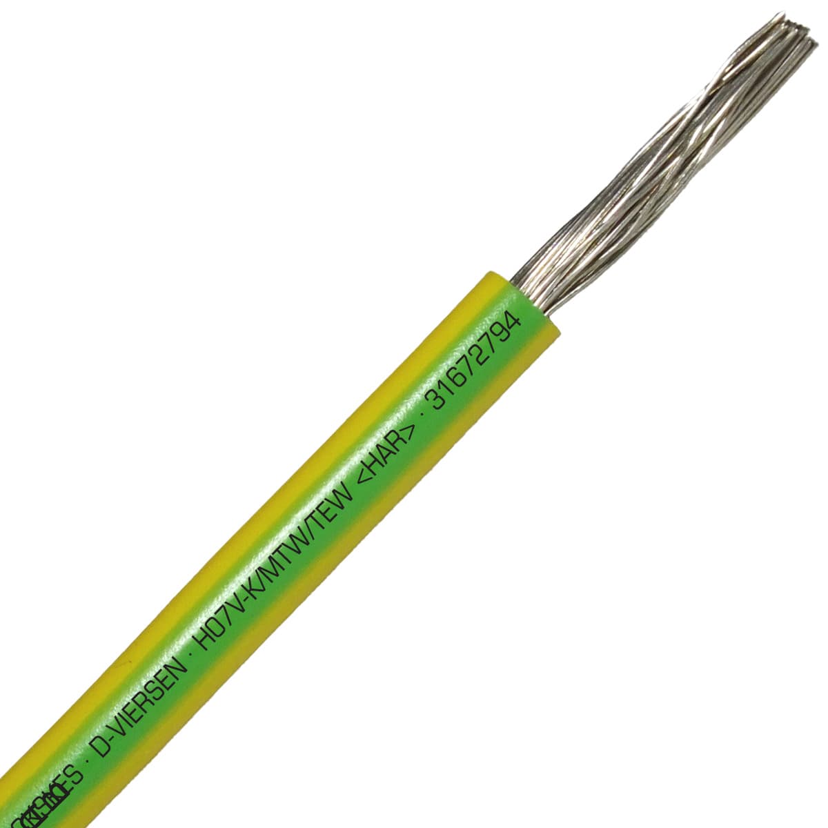 SAB 31672794 H07V-K/MTW/TEW- (UL/CSA/CE) - 3/0 AWG hook-up wire, Green/Yellow SAB 31672794 H07V-K/MTW/TEW- (UL/CSA/CE) - 3/0 AWG hook-up wire, Green/Yellow
