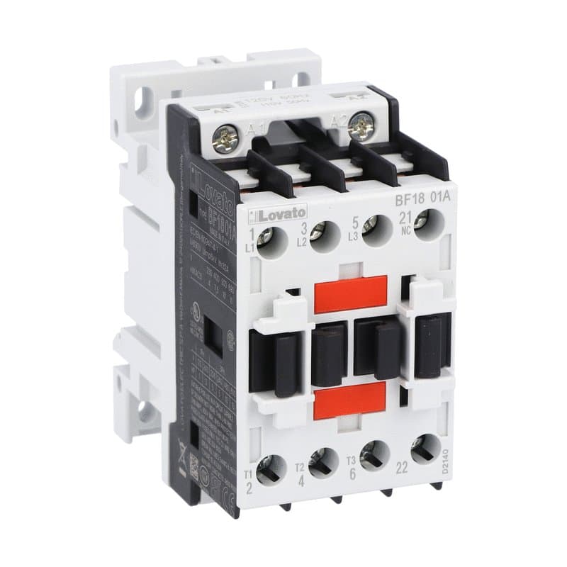 Lovato Electric BF1801A048 BF1801A048 Lovato - Three-pole contactor, IEC operating current Ie (AC3) = 18A, AC coil 50/60Hz, 48VAC, 1NC auxiliary contact Lovato Electric BF1801A048 BF1801A048 Lovato - Three-pole contactor, IEC operating current Ie (AC3) = 18A, AC coil 50/60Hz, 48VAC, 1NC auxiliary contact