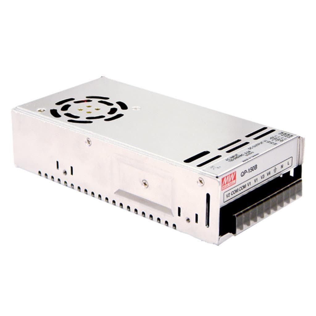 MEAN WELL QP-150D AC-DC Quad output enclosed power supply; Output 5Vdc at 15A +12Vdc at 5A +24Vdc at 3A -12Vdc at 1A MEAN WELL QP-150D AC-DC Quad output enclosed power supply; Output 5Vdc at 15A +12Vdc at 5A +24Vdc at 3A -12Vdc at 1A