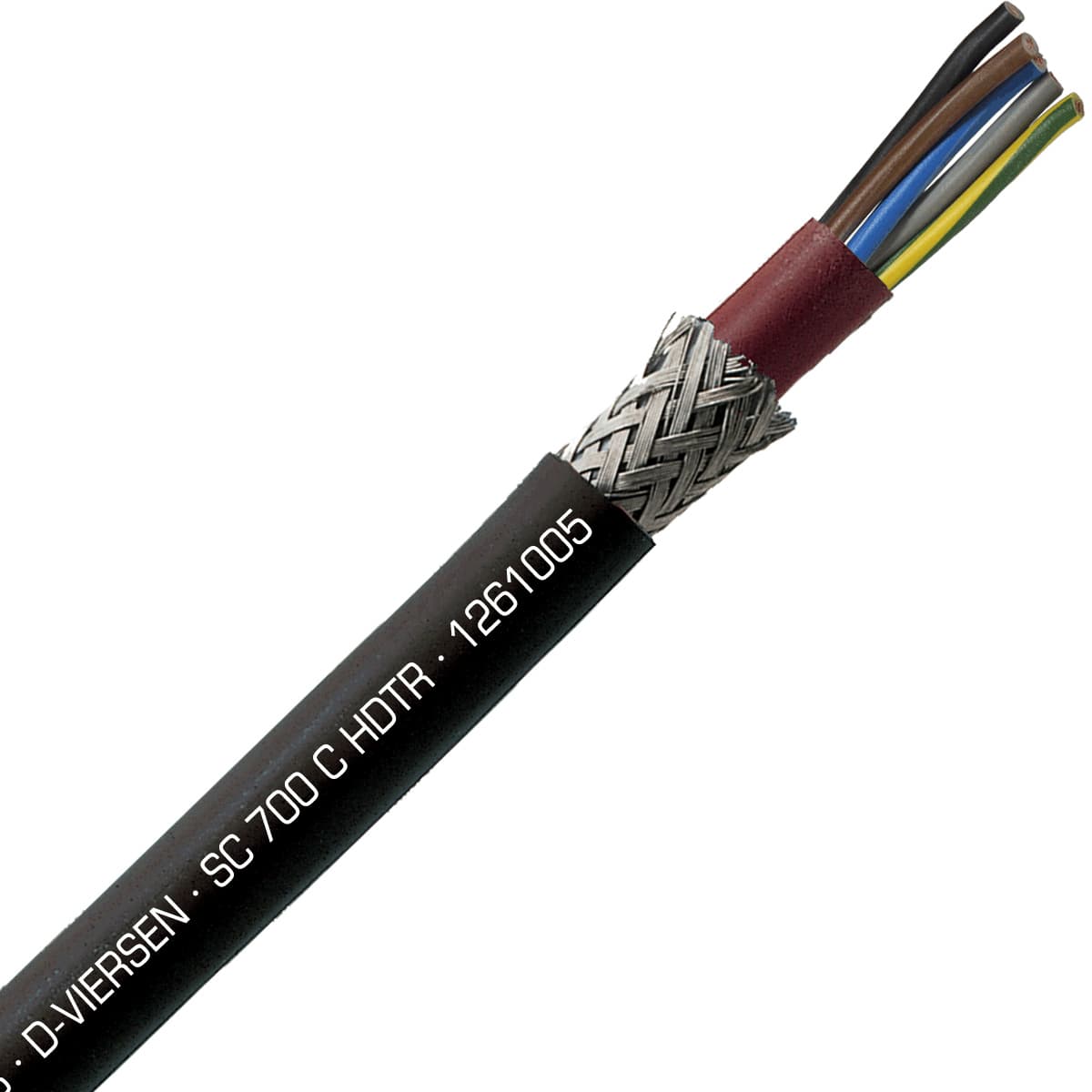 SAB 1261005 SC 700 C HDTR - 10 AWG/5c, shielded halogen-free high temperature silicone cable, UL, CSA, CE, RoHS SAB 1261005 SC 700 C HDTR - 10 AWG/5c, shielded halogen-free high temperature silicone cable, UL, CSA, CE, RoHS