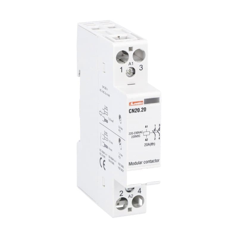 Lovato Electric CN2020220 CN2020220 Lovato - Modular contactor, one or two-pole, 20A AC1, 220...230VAC (2NO) Lovato Electric CN2020220 CN2020220 Lovato - Modular contactor, one or two-pole, 20A AC1, 220...230VAC (2NO)