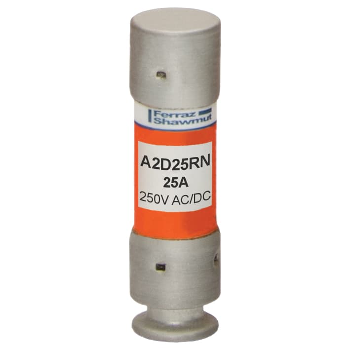 Mersen A2D25RN A2D25RN Mersen - Fuse A2D-R - Class RK1 - Time-Delay 250VAC 250VDC 25A Ferrule Amp-Trap 2000® Mersen A2D25RN A2D25RN Mersen - Fuse A2D-R - Class RK1 - Time-Delay 250VAC 250VDC 25A Ferrule Amp-Trap 2000®