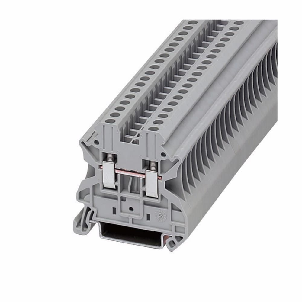 Eaton XBUT25 XBUT25 Eaton - Eaton XB IEC terminal block, Screw connection single level-through-feed, Gray, 12 AWG/2.5 mm2 maximum wire Eaton XBUT25 XBUT25 Eaton - Eaton XB IEC terminal block, Screw connection single level-through-feed, Gray, 12 AWG/2.5 mm2 maximum wire
