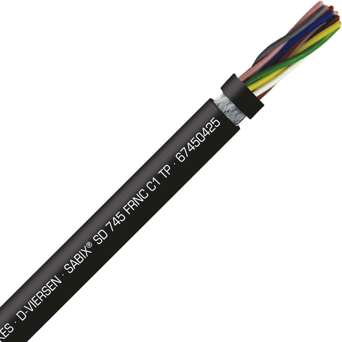 SAB 67450425 SABIX SD 745 C FRNC C1 TP - 24 AWG/4pr, shielded halogen-free flame retardant continuous flex data cable, CE, RoHS SAB 67450425 SABIX SD 745 C FRNC C1 TP - 24 AWG/4pr, shielded halogen-free flame retardant continuous flex data cable, CE, RoHS