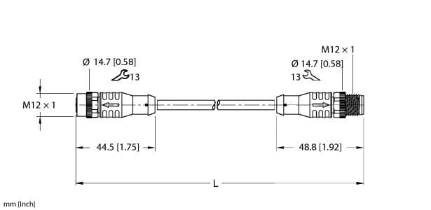 EKRB001-ESRB001-A4.400-WE2Y-1.5 Part Image. Manufactured by Turck.
