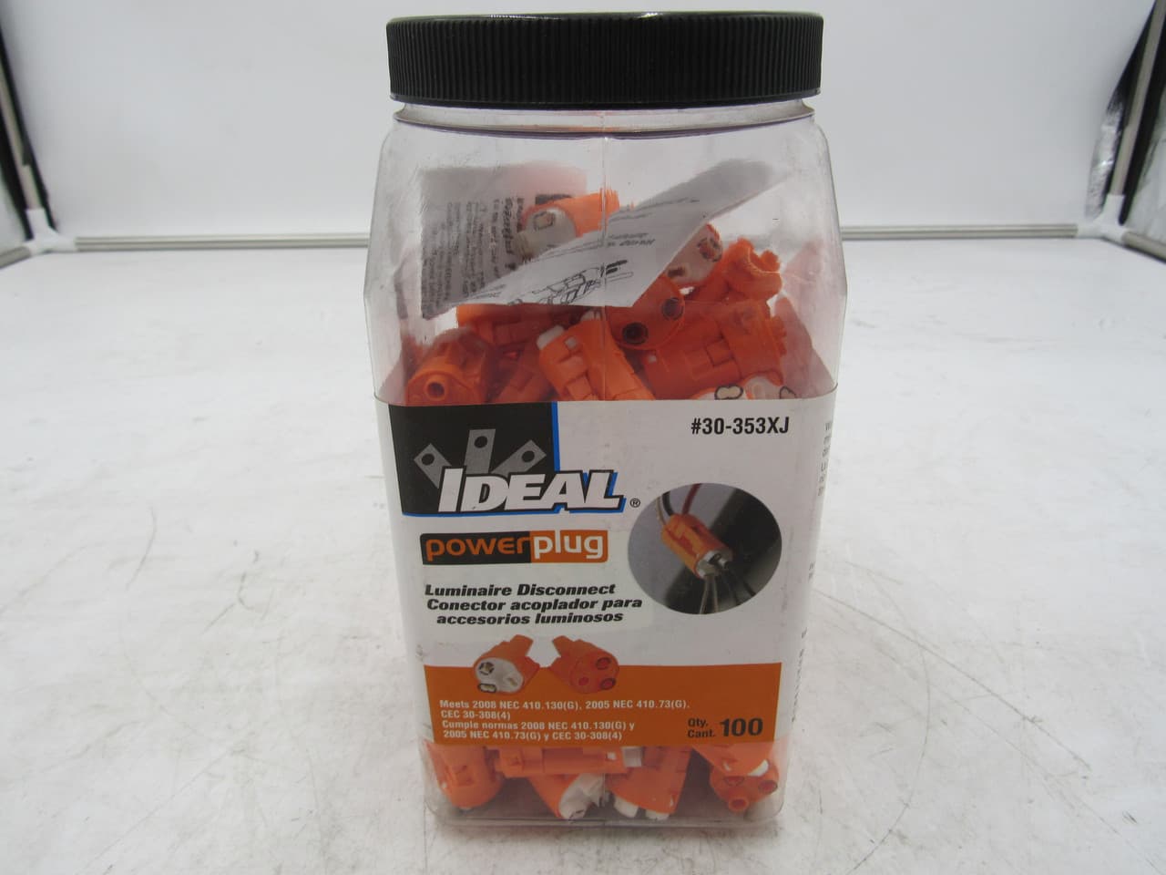 Ideal Industries 30-353XJ 600 V, 1000 V Lighting Fixture/Sign, 6 A, 18 to 12 AWG Solid, 112 to 4 AWG Stranded, Orange, 3-Port Ideal Industries 30-353XJ 600 V, 1000 V Lighting Fixture/Sign, 6 A, 18 to 12 AWG Solid, 112 to 4 AWG Stranded, Orange, 3-Port