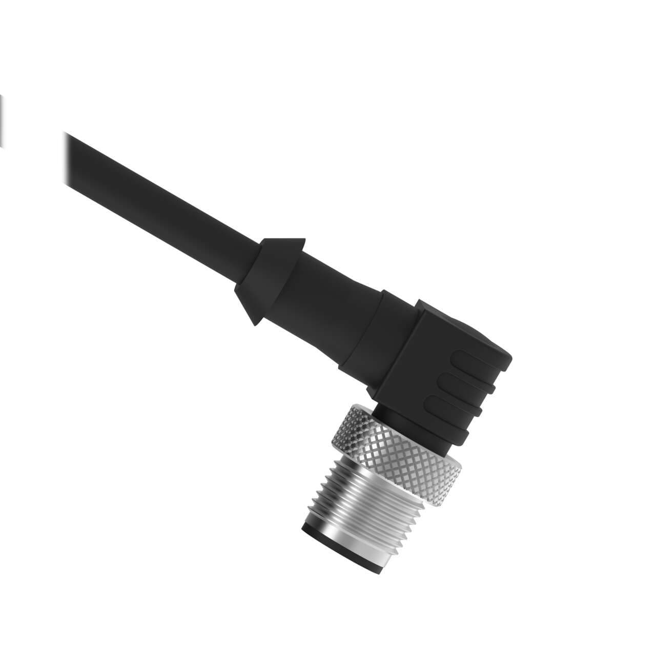 Banner MQDMC-430RA Cordset: Single Ended M12; 4-pin Right-Angle Male; 9.14 m 4x22 Black PVC Jacket; Nickel-Plated Brass Coupling Nut Banner MQDMC-430RA Cordset: Single Ended M12; 4-pin Right-Angle Male; 9.14 m 4x22 Black PVC Jacket; Nickel-Plated Brass Coupling Nut