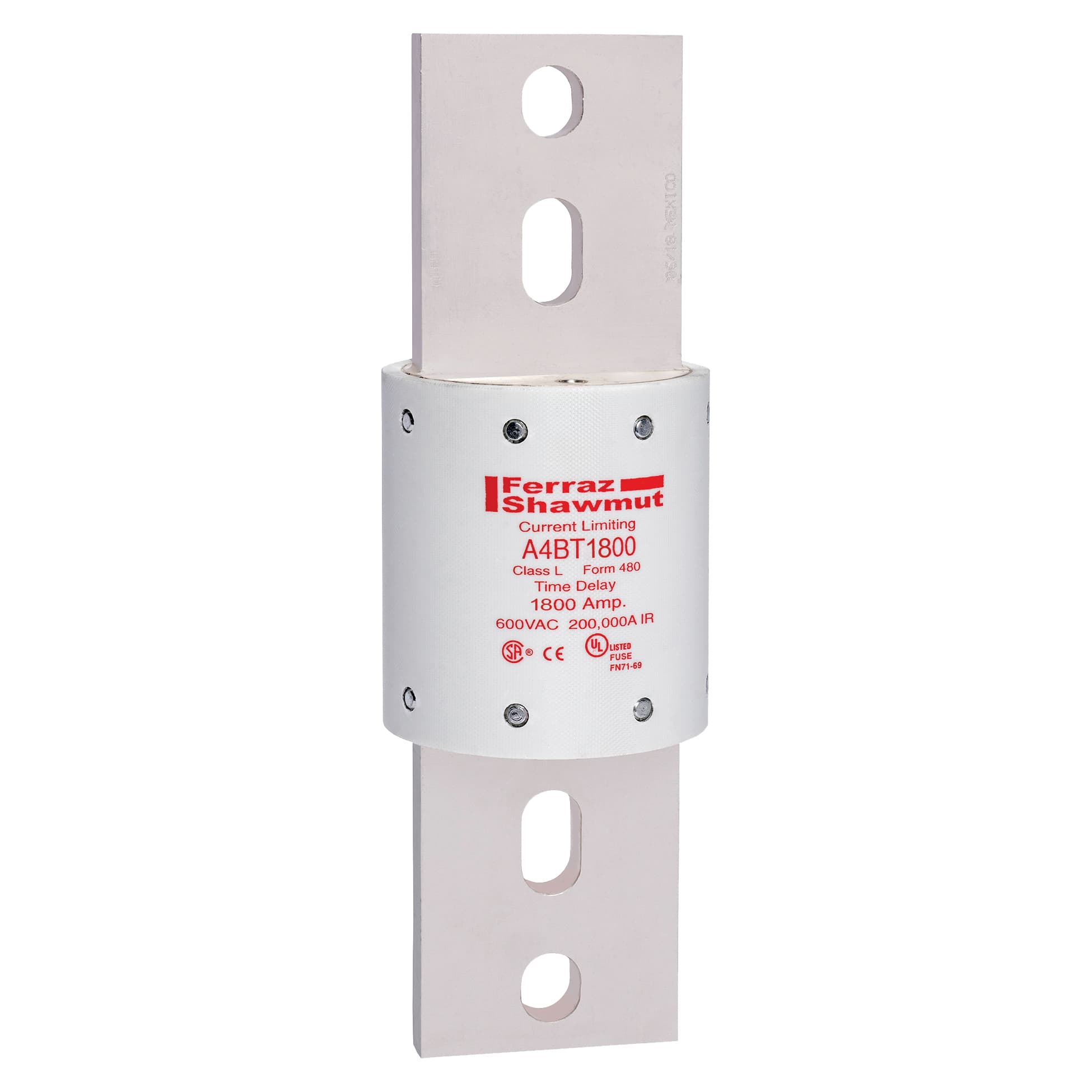 Mersen A4BT1800 A4BT1800 Mersen - Fuse A4BT - Class L - Time-Delay 600VAC 500VDC 1800A Blade Amp-Trap® Mersen A4BT1800 A4BT1800 Mersen - Fuse A4BT - Class L - Time-Delay 600VAC 500VDC 1800A Blade Amp-Trap®