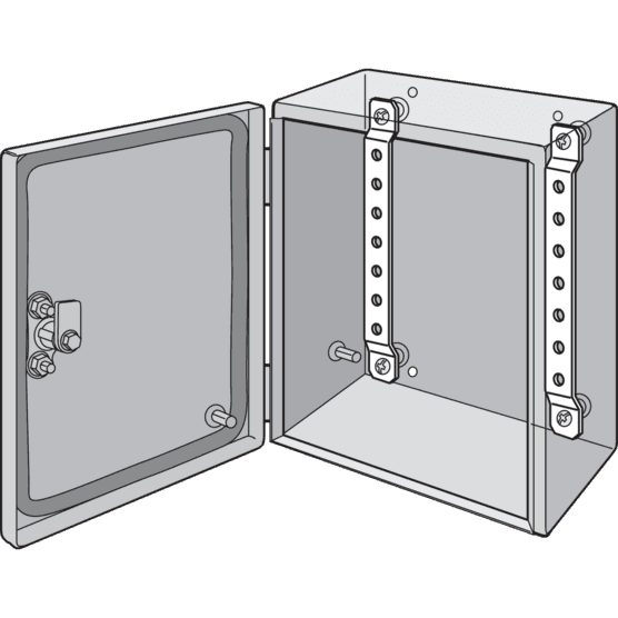 Hoffman LMK15 DIN Rail or Panel-Mounting Brackets, fits 150mm, Steel Hoffman LMK15 DIN Rail or Panel-Mounting Brackets, fits 150mm, Steel
