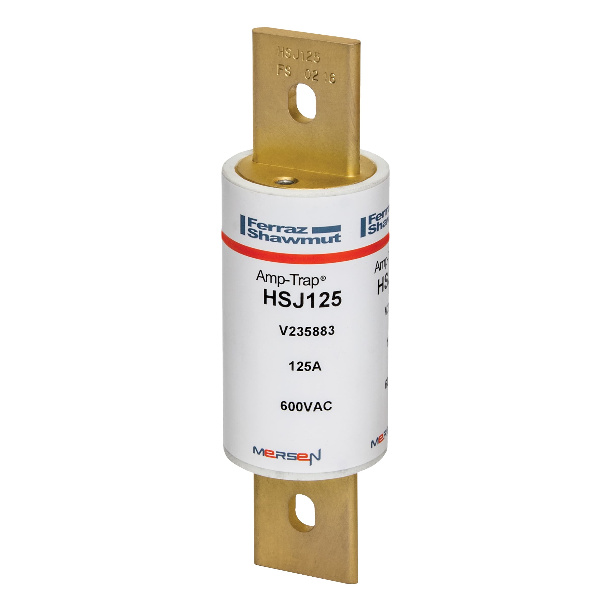 Mersen HSJ125 HSJ125 Mersen - Fuse HSJ - Class J - High-Speed 600VAC 500VDC 125A Blade Amp-Trap® Mersen HSJ125 HSJ125 Mersen - Fuse HSJ - Class J - High-Speed 600VAC 500VDC 125A Blade Amp-Trap®