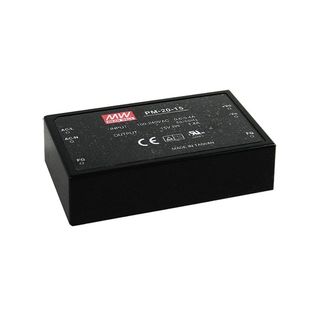 MEAN WELL PM-20-3.3 AC-DC Single output Medical Encapsulated power supply; Output 3.3Vdc at 4.5A; PCB mount; 2xMOPP; PM-20-3.3 is succeeded by MPM-20-3.3. MEAN WELL PM-20-3.3 AC-DC Single output Medical Encapsulated power supply; Output 3.3Vdc at 4.5A; PCB mount; 2xMOPP; PM-20-3.3 is succeeded by MPM-20-3.3.