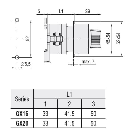 Lovato Electric GX1675O48 GX1675O48 Lovato - Rotary cam switch GX series, changeover switch 4 poles 16A, modular service cover for 35mm DIN reail mounting with black handle, front plate 45X54mm Lovato Electric GX1675O48 GX1675O48 Lovato - Rotary cam switch GX series, changeover switch 4 poles 16A, modular service cover for 35mm DIN reail mounting with black handle, front plate 45X54mm