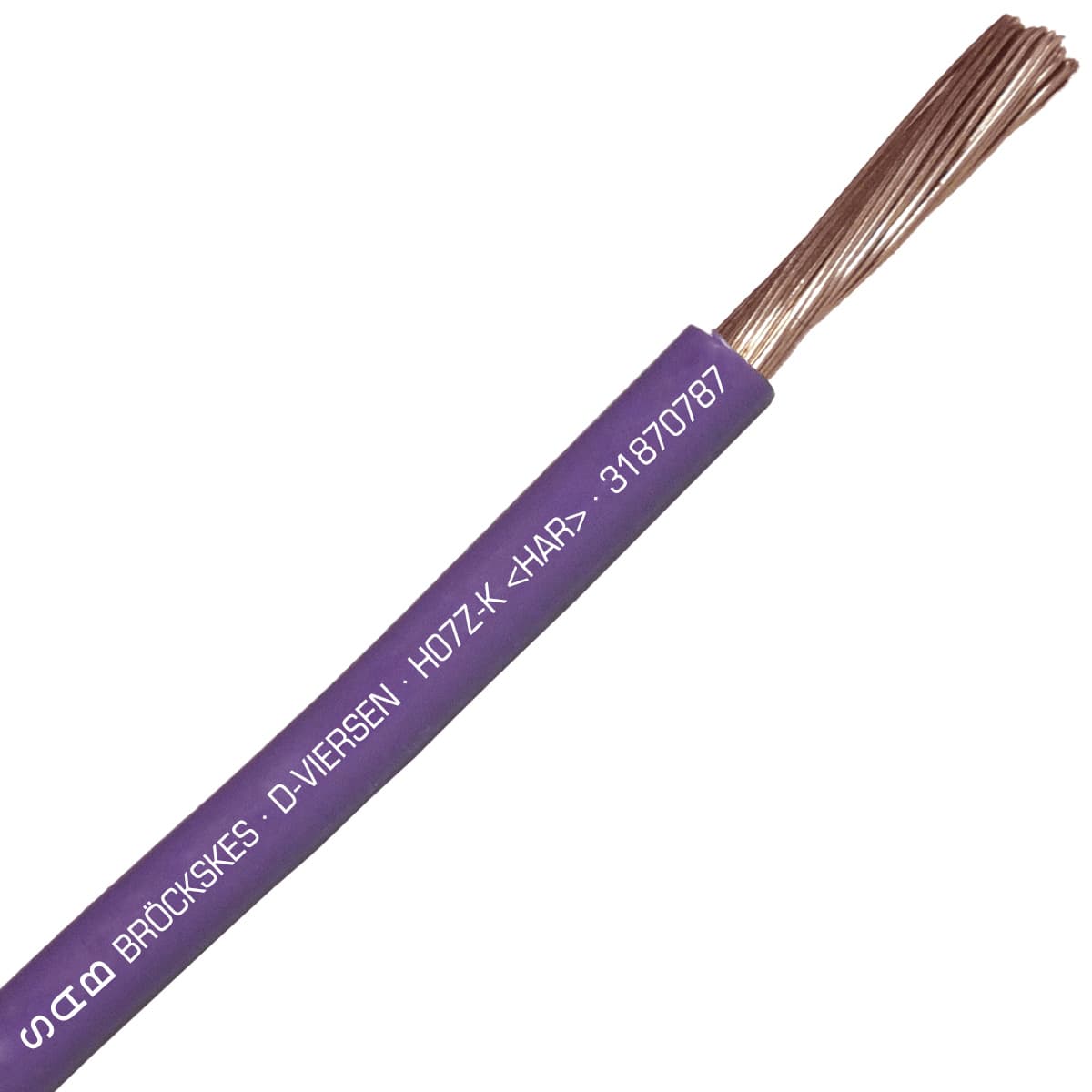 SAB 31870787 H07Z-K (HAR/CE) - 10 AWG halogen-free hook-up wire, Violet SAB 31870787 H07Z-K (HAR/CE) - 10 AWG halogen-free hook-up wire, Violet
