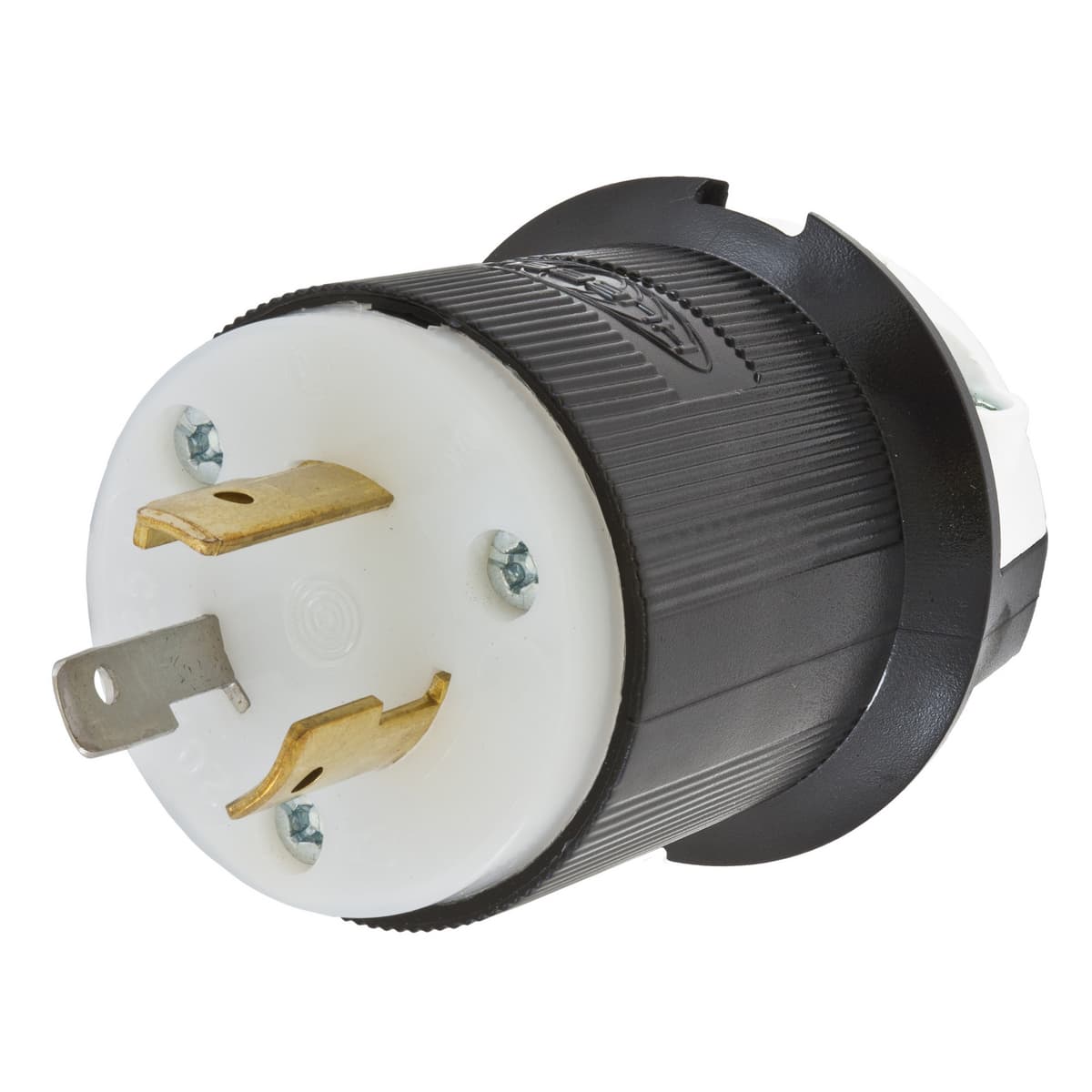 Hubbell HBL2311 Locking Devices, Twist-Lock®, Industrial, Male Insulgrip® Plug, 20A 125V AC, 2-Pole 3-Wire Grounding, NEMA L5-20P, Screw Terminal, Black and White Nylon. ; Ribbed nylon housing provides a secure grip and impact and chemical resistance. ; Superior cord gr Hubbell HBL2311 Locking Devices, Twist-Lock®, Industrial, Male Insulgrip® Plug, 20A 125V AC, 2-Pole 3-Wire Grounding, NEMA L5-20P, Screw Terminal, Black and White Nylon. ; Ribbed nylon housing provides a secure grip and impact and chemical resistance. ; Superior cord gr