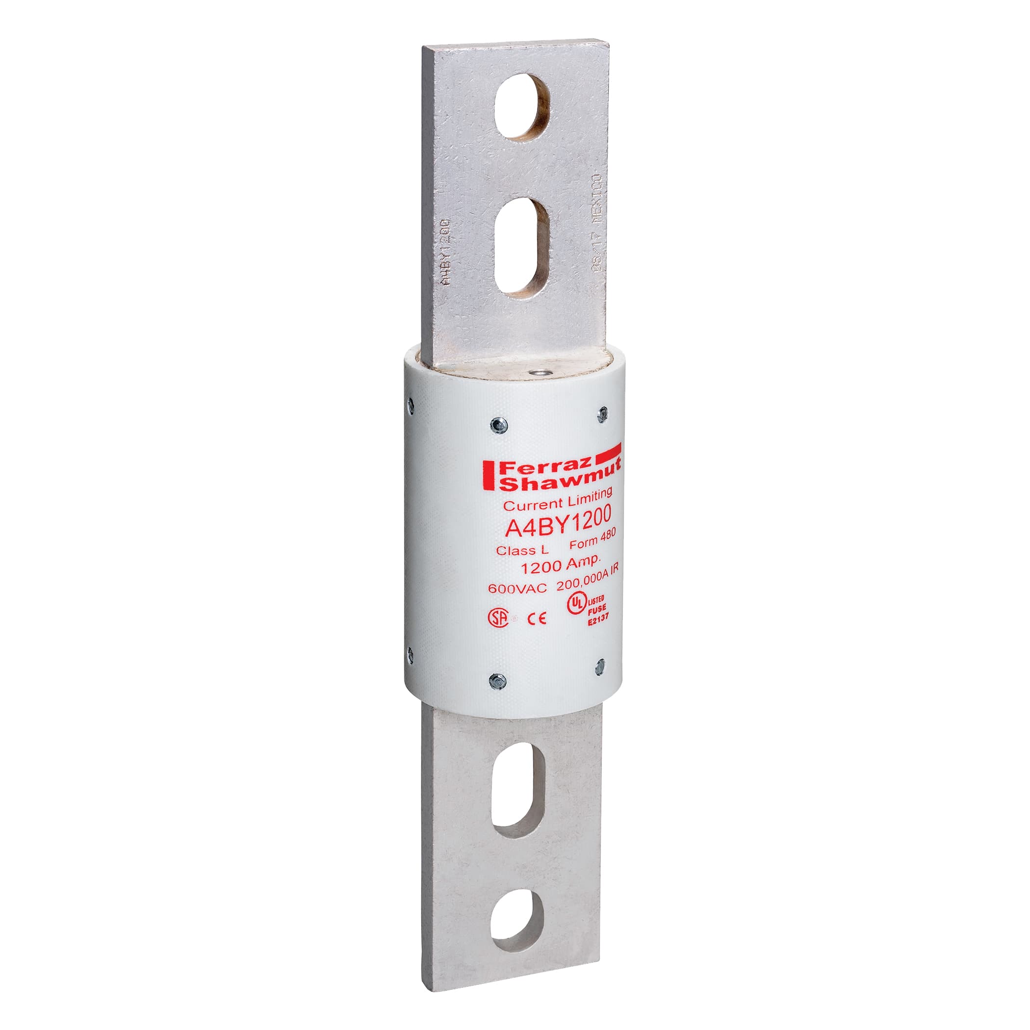 Mersen A4BY1200 A4BY1200 Mersen - Fuse A4BY - Class L - Time-Delay 600VAC 300VDC 1200A Blade Amp-Trap® Mersen A4BY1200 A4BY1200 Mersen - Fuse A4BY - Class L - Time-Delay 600VAC 300VDC 1200A Blade Amp-Trap®