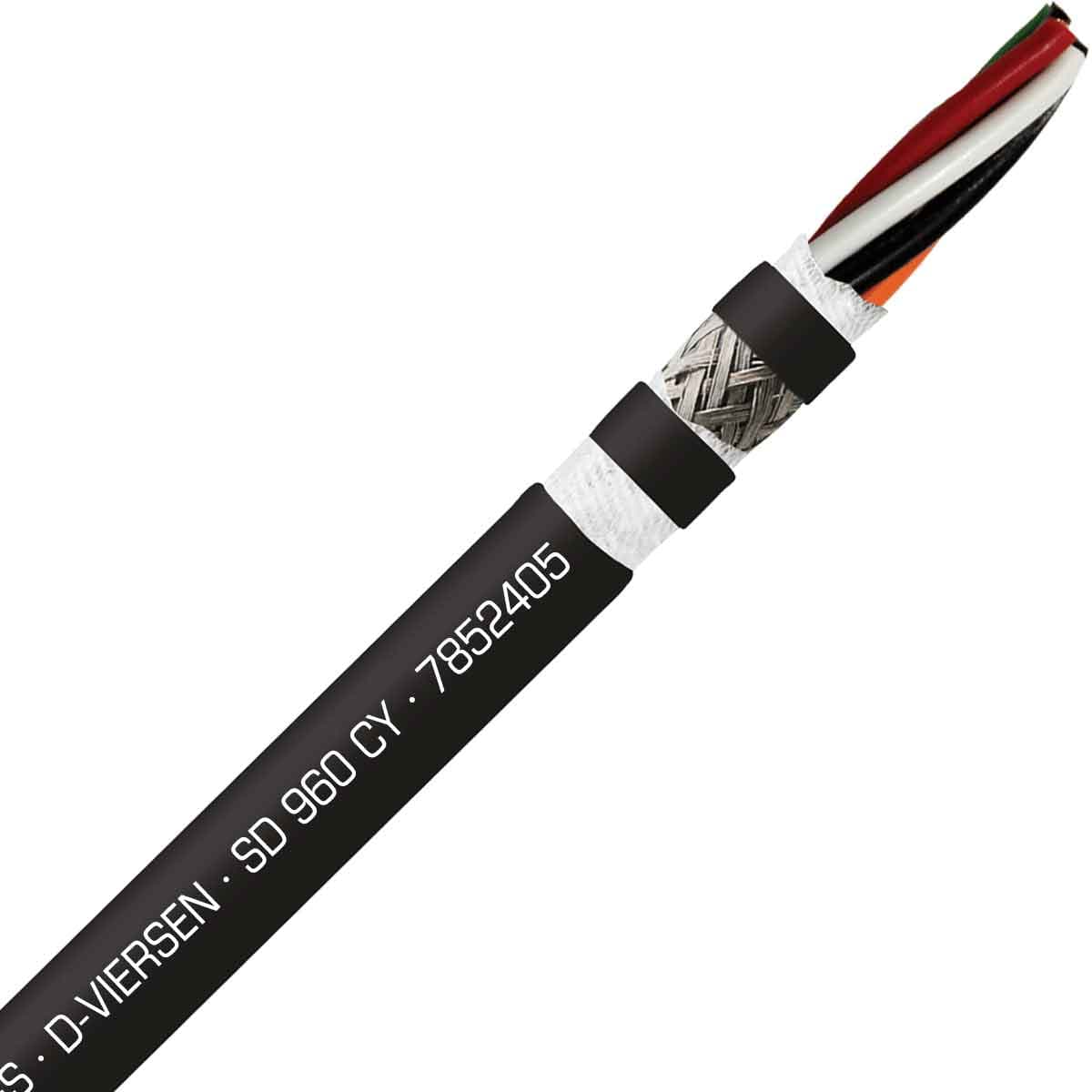 SAB 7852405 SD 960 CY - 24 AWG/5c, shielded oil resistant continuous flex PVC data cable, UL, CE, RoHS SAB 7852405 SD 960 CY - 24 AWG/5c, shielded oil resistant continuous flex PVC data cable, UL, CE, RoHS