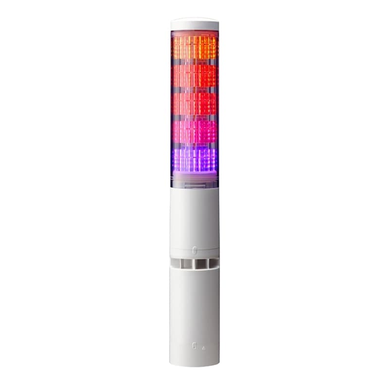 Patlite LA6-5DTNWB-POE Programmable Multi-color Signal Tower, PoE-enabled, Supports Modbus TCP/IP and HTTPS protocols, Direct mount, Off-white body Patlite LA6-5DTNWB-POE Programmable Multi-color Signal Tower, PoE-enabled, Supports Modbus TCP/IP and HTTPS protocols, Direct mount, Off-white body