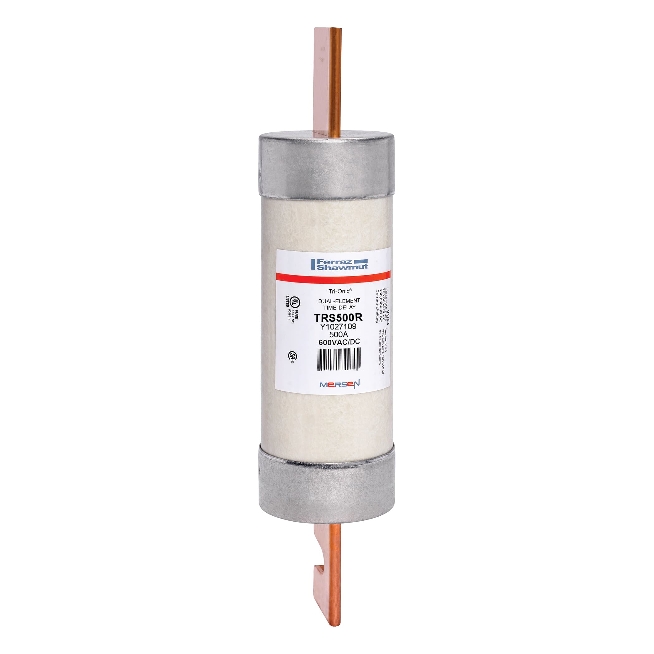 Mersen TRS500R TRS500R Mersen - Fuse TRS-R - Class RK5 - Time-Delay 600VAC 600VDC 500A Blade Tri-Onic® Mersen TRS500R TRS500R Mersen - Fuse TRS-R - Class RK5 - Time-Delay 600VAC 600VDC 500A Blade Tri-Onic®