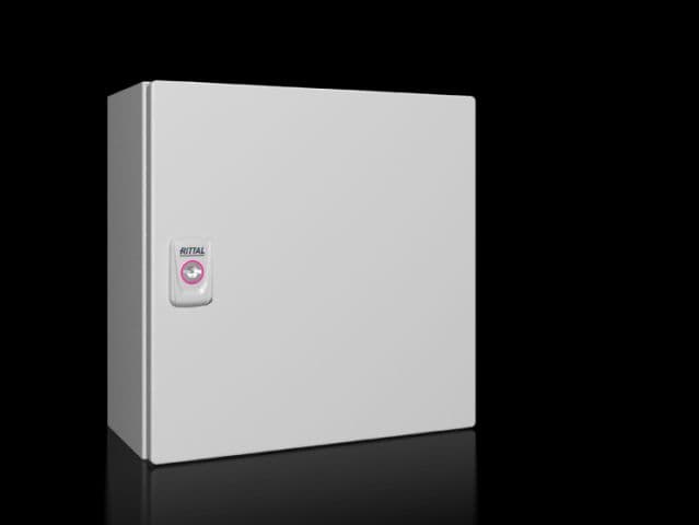 Rittal 1575000 KX E-Box, WHD: 300x300x155 mm, sheet steel, with mounting plate, with door Rittal 1575000 KX E-Box, WHD: 300x300x155 mm, sheet steel, with mounting plate, with door