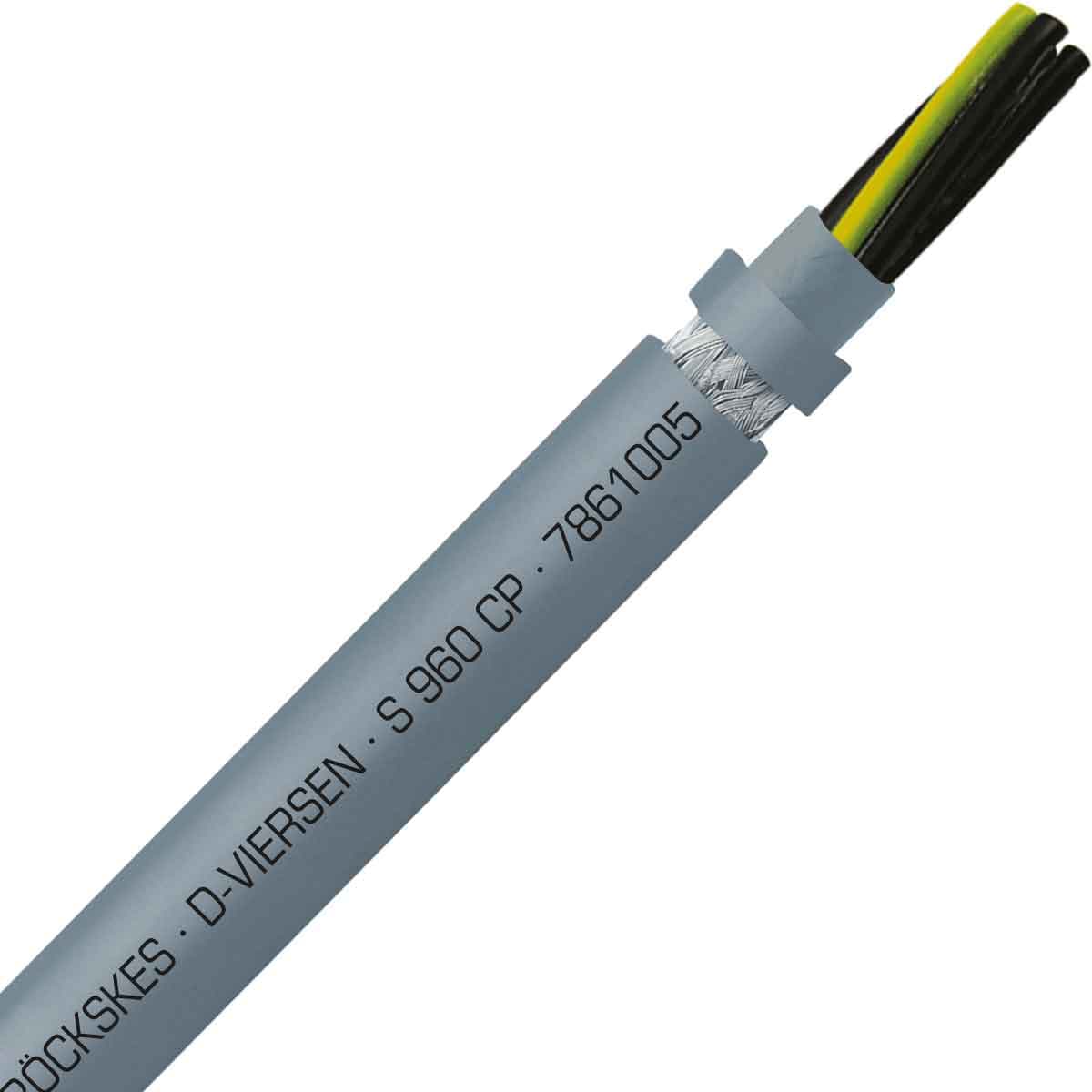 SAB 7861005 S 960 CP - 10 AWG/5c, shielded oil resistant continuous flex PUR data cable, UL, CSA, CE, RoHS SAB 7861005 S 960 CP - 10 AWG/5c, shielded oil resistant continuous flex PUR data cable, UL, CSA, CE, RoHS