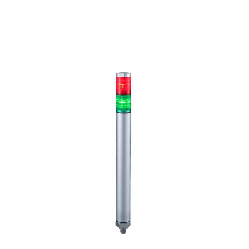 Patlite MP-202C-RG 30mm 2-Tier LED Signal Tower at 24V DC, Direct Mount, M12 connector, Silver Body, LED: Red, Green Patlite MP-202C-RG 30mm 2-Tier LED Signal Tower at 24V DC, Direct Mount, M12 connector, Silver Body, LED: Red, Green