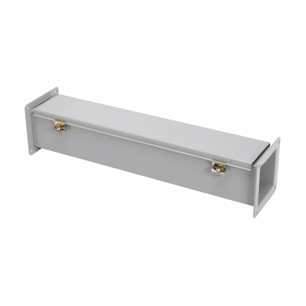 Eaton 8812-12FW Eaton B-Line series wireway, 8" height, 12" length, 8" width, 12FW wireway, Wireway hanger, Hinged cover, NEMA 12, Steel, Seamless poured in-place, Hinged, ANSI 61 gray, 14 gauge Eaton 8812-12FW Eaton B-Line series wireway, 8" height, 12" length, 8" width, 12FW wireway, Wireway hanger, Hinged cover, NEMA 12, Steel, Seamless poured in-place, Hinged, ANSI 61 gray, 14 gauge
