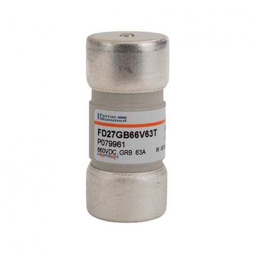 Mersen P079961 P079961 Mersen - High-Speed Cylindrical Fuse Protistor® Size 27x60 gR (gRB) 660VDC IEC 63A With Striker Mersen P079961 P079961 Mersen - High-Speed Cylindrical Fuse Protistor® Size 27x60 gR (gRB) 660VDC IEC 63A With Striker