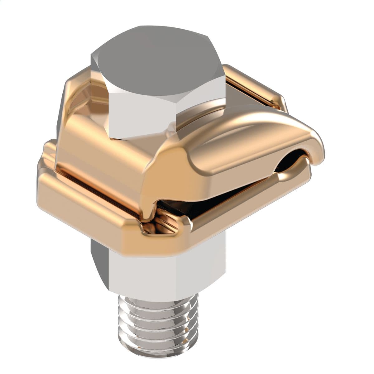 Hubbell GC141AG212 Grounding Clamp, Copper Cable to 1/2" Flat, Two piece clamp. GROUND, BRZ BLT .204-.419 IN TO .5 FLAT ; Everdur hardware supplied by adding Suffix ED ; Hubbell GC141AG212 Grounding Clamp, Copper Cable to 1/2" Flat, Two piece clamp. GROUND, BRZ BLT .204-.419 IN TO .5 FLAT ; Everdur hardware supplied by adding Suffix ED ;