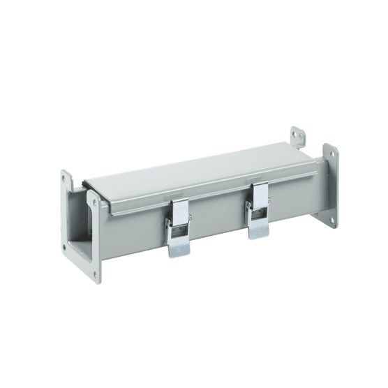 Hoffman F126L12 Straight Section, Lay-in Hinged-Cover, Type 12, 12.00x6.00x12.00, Gray, Steel Hoffman F126L12 Straight Section, Lay-in Hinged-Cover, Type 12, 12.00x6.00x12.00, Gray, Steel