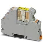 Phoenix Contact 2908215 Pre-assembled relay module with Push-in connection, consisting of: relay base, safety relay with force-guided contacts in accordance with DIN EN 61810-3, plug-in display/interference suppression module, and retaining bracket, contact type: 2 changeover co Phoenix Contact 2908215 Pre-assembled relay module with Push-in connection, consisting of: relay base, safety relay with force-guided contacts in accordance with DIN EN 61810-3, plug-in display/interference suppression module, and retaining bracket, contact type: 2 changeover co