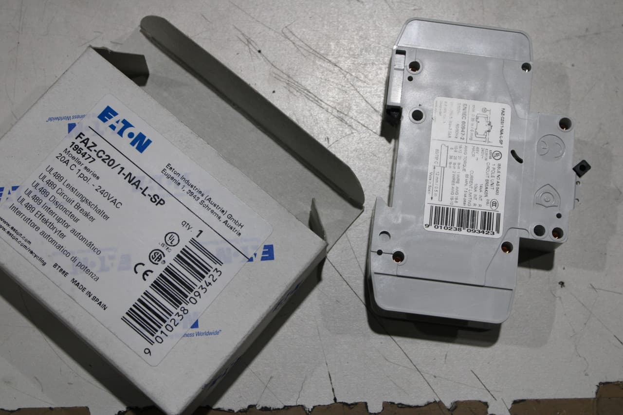 Eaton FAZ-C20/1-NA-L-SP Eaton FAZ-C20/1-NA-L-SP Circuit Breaker Accessories EA Eaton FAZ-C20/1-NA-L-SP Eaton FAZ-C20/1-NA-L-SP Circuit Breaker Accessories EA