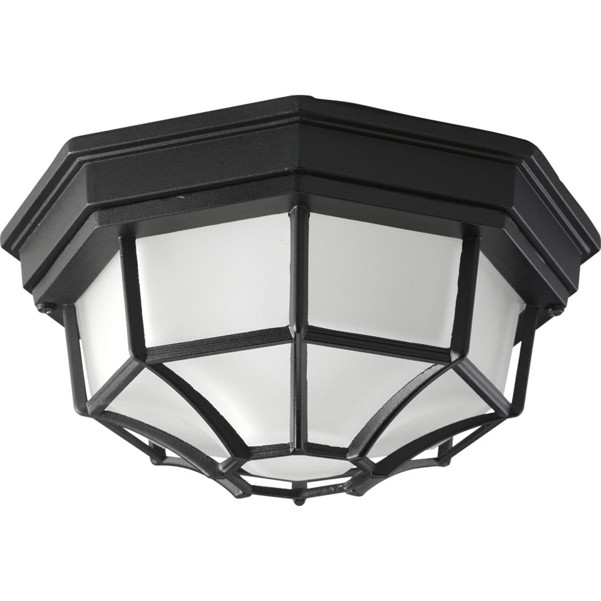 Hubbell HS71011-31 Light up your home's exterior with this handsome, two-light flushmount. An etched octagonal glass shade is surrounded by a robust Black die-cast aluminum frame, making it a great choice for outdoor use. ; Black finish ; Etched octagonal glass ; Fits stan Hubbell HS71011-31 Light up your home's exterior with this handsome, two-light flushmount. An etched octagonal glass shade is surrounded by a robust Black die-cast aluminum frame, making it a great choice for outdoor use. ; Black finish ; Etched octagonal glass ; Fits stan