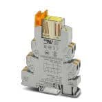 Phoenix Contact 2910537 PLC-INTERFACE, consisting of a relay base and plug-in safety relay with force-guided contacts in accordance with DIN EN 61810-3, Push-in connection, 2 changeover contacts, forcibly actuated, Input voltage: 24 V DCSafety relay with force-guided contacts in Phoenix Contact 2910537 PLC-INTERFACE, consisting of a relay base and plug-in safety relay with force-guided contacts in accordance with DIN EN 61810-3, Push-in connection, 2 changeover contacts, forcibly actuated, Input voltage: 24 V DCSafety relay with force-guided contacts in