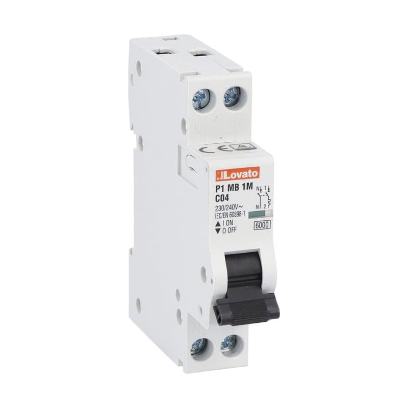 Lovato Electric P1MB1MC06 P1MB1MC06 Lovato - Miniature circuit breaker, 1P+N - 6kA. 1 module, characteristic C, 6A Lovato Electric P1MB1MC06 P1MB1MC06 Lovato - Miniature circuit breaker, 1P+N - 6kA. 1 module, characteristic C, 6A