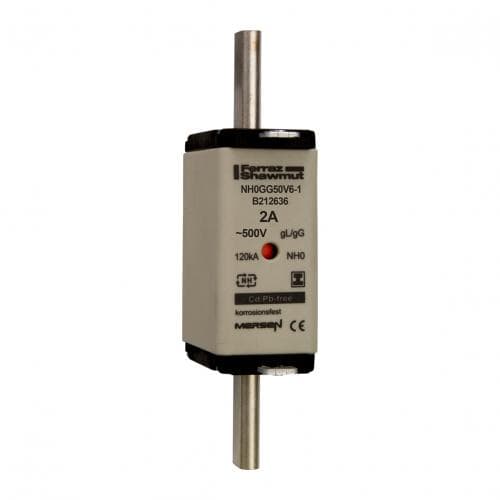 Mersen B212636 NH fuse-link gG, 500VAC, size 0, 6A double indicator/insulated tags Mersen B212636 NH fuse-link gG, 500VAC, size 0, 6A double indicator/insulated tags