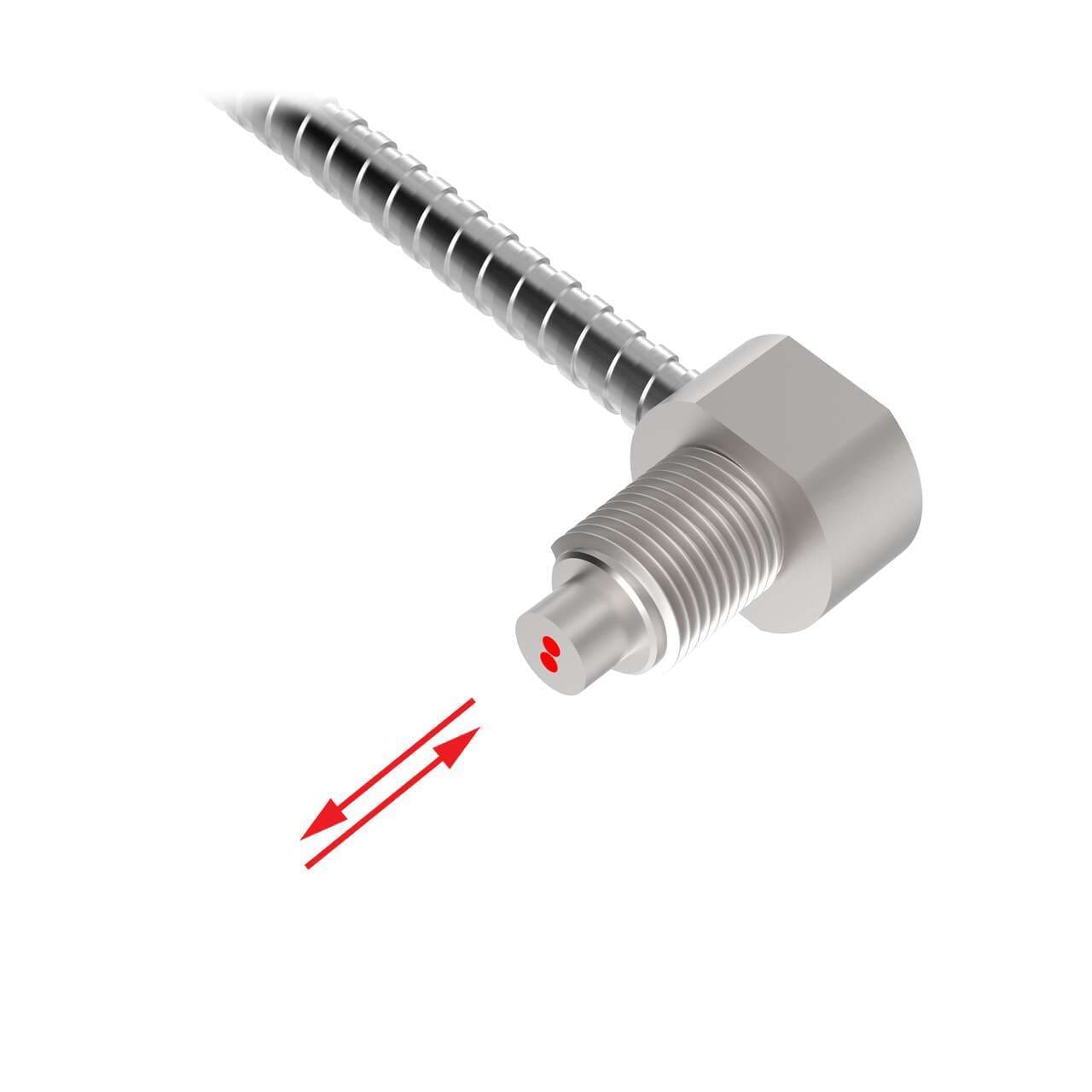 Banner PBAT43TSL5TA-VL Plastic Fiber, Diffuse Reflective; Core Dia.: 1 mm; Fiber Length 1 m; Right-Angle, Thread M6; Stainless Protective Jacket; 25 mm Bend Radius; Vantage Line Banner PBAT43TSL5TA-VL Plastic Fiber, Diffuse Reflective; Core Dia.: 1 mm; Fiber Length 1 m; Right-Angle, Thread M6; Stainless Protective Jacket; 25 mm Bend Radius; Vantage Line