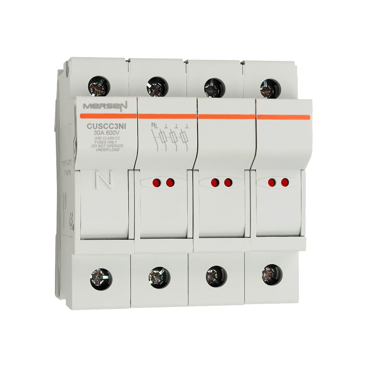Mersen E1062788 E1062788 Mersen - Fuse Holder Modulostar® 600VAC 600VDC Class CC 3-Pole+N Visual Indicator Mersen E1062788 E1062788 Mersen - Fuse Holder Modulostar® 600VAC 600VDC Class CC 3-Pole+N Visual Indicator