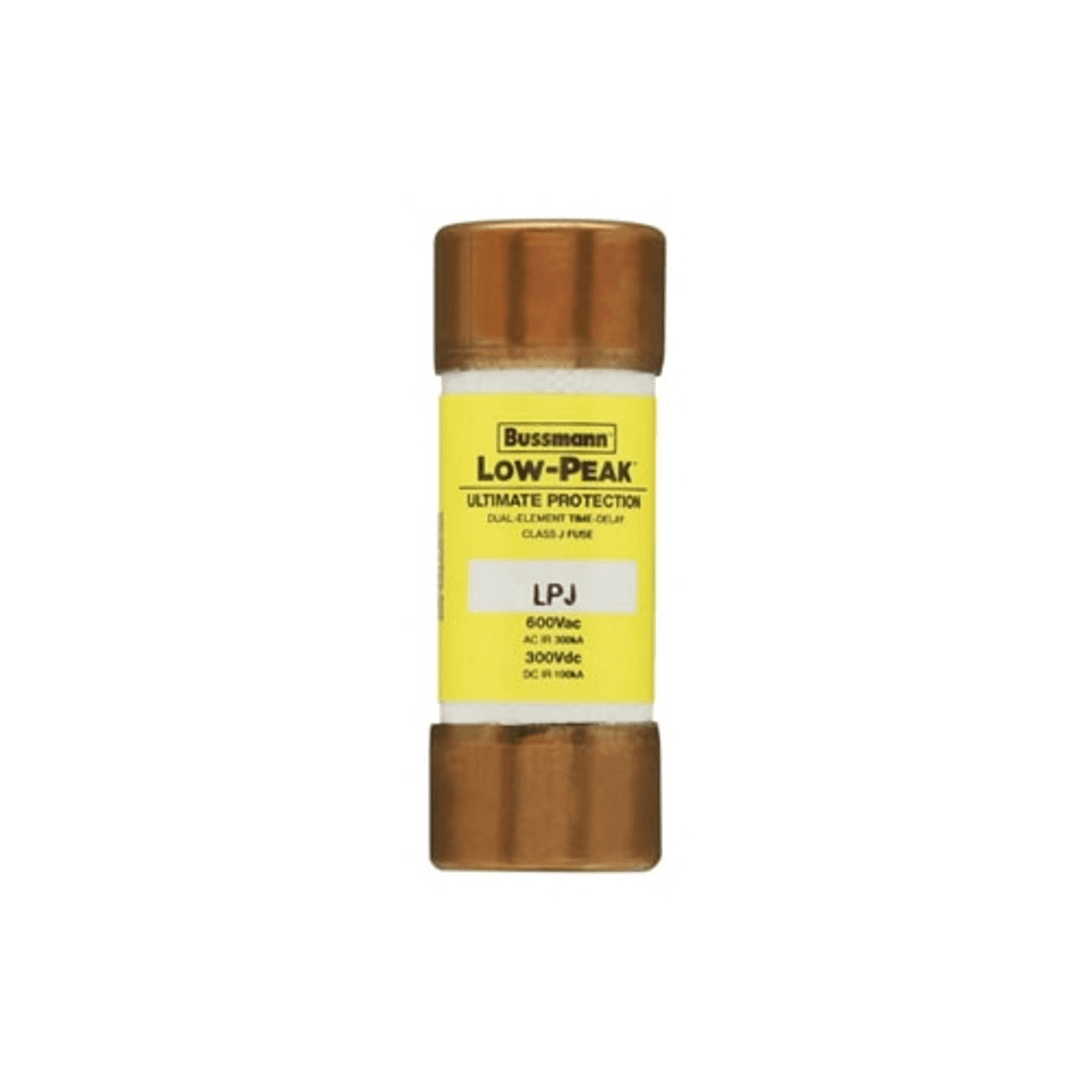 Cooper Bussmann LPJ-25SP 0.81" x 2.25", 600 VAC, 300 VDC, 25 A, 300/100 kA Interrupt Rating, Ferrule Terminal, Class J, 10 Sec Time Delay, Dual Element, Current Limiting, Non-Indicating, Time Delay Fuse (10 per Carton) Cooper Bussmann LPJ-25SP 0.81" x 2.25", 600 VAC, 300 VDC, 25 A, 300/100 kA Interrupt Rating, Ferrule Terminal, Class J, 10 Sec Time Delay, Dual Element, Current Limiting, Non-Indicating, Time Delay Fuse (10 per Carton)