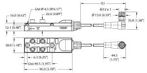TB-4M8M-3-0.5-WSCV 8.6T Part Image. Manufactured by Turck.