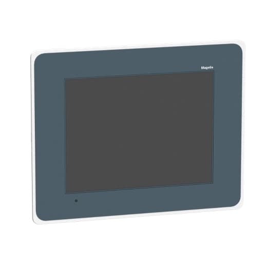 Schneider Electric HMIGTO6315FW Schneider Electric HMIGTO6315FW is a stainless steel operator dialogue touchscreen HMI and Programmable Terminal (PT) designed for industrial applications. It features a 12.1" SVGA TFT display with 65K colors and LED backlight, offering a resolution of 800x600 pixels. The unit is equipped with a variety of connection options including a USB mini-B port, a USB type A port, two RJ45 ports, and a 9-pin D-Sub connector. It supports multiple communication protocols such as Modbus, Modbus TCP/IP, Uni-TE, RS-232C, RS-485, and Ethernet TCP/IP. This HMI operates on a 24Vdc supply voltage and is designed for flush mounting. It operates within an ambient air temperature range of 0 to +55°C and offers a storage temperature range of -20 to +60°C. The HMIGTO6315FW is protected to IP66K and NEMA 4X standards, ensuring durability in harsh environments. It has a memory capacity of 96MB for applications and allows for expansion with a 4GB SD card. The device can manage 32 groups of 64 recipes, comprising up to 1024 ingredients, and features recipe curves with a log alarm log and a built-in real-time clock. The electrical durability of the backlight is rated at 50,000 hours, and it runs on the Magelis operating system. Schneider Electric HMIGTO6315FW Schneider Electric HMIGTO6315FW is a stainless steel operator dialogue touchscreen HMI and Programmable Terminal (PT) designed for industrial applications. It features a 12.1" SVGA TFT display with 65K colors and LED backlight, offering a resolution of 800x600 pixels. The unit is equipped with a variety of connection options including a USB mini-B port, a USB type A port, two RJ45 ports, and a 9-pin D-Sub connector. It supports multiple communication protocols such as Modbus, Modbus TCP/IP, Uni-TE, RS-232C, RS-485, and Ethernet TCP/IP. This HMI operates on a 24Vdc supply voltage and is designed for flush mounting. It operates within an ambient air temperature range of 0 to +55°C and offers a storage temperature range of -20 to +60°C. The HMIGTO6315FW is protected to IP66K and NEMA 4X standards, ensuring durability in harsh environments. It has a memory capacity of 96MB for applications and allows for expansion with a 4GB SD card. The device can manage 32 groups of 64 recipes, comprising up to 1024 ingredients, and features recipe curves with a log alarm log and a built-in real-time clock. The electrical durability of the backlight is rated at 50,000 hours, and it runs on the Magelis operating system.