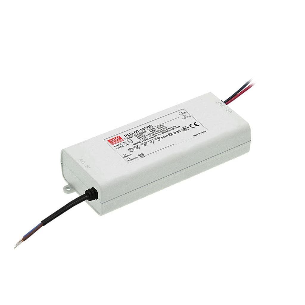 MEAN WELL PLD-60-500B AC-DC Single output LED driver Constant Current (CC); Input 230Vac; Output 0.5A at 65-115Vdc MEAN WELL PLD-60-500B AC-DC Single output LED driver Constant Current (CC); Input 230Vac; Output 0.5A at 65-115Vdc