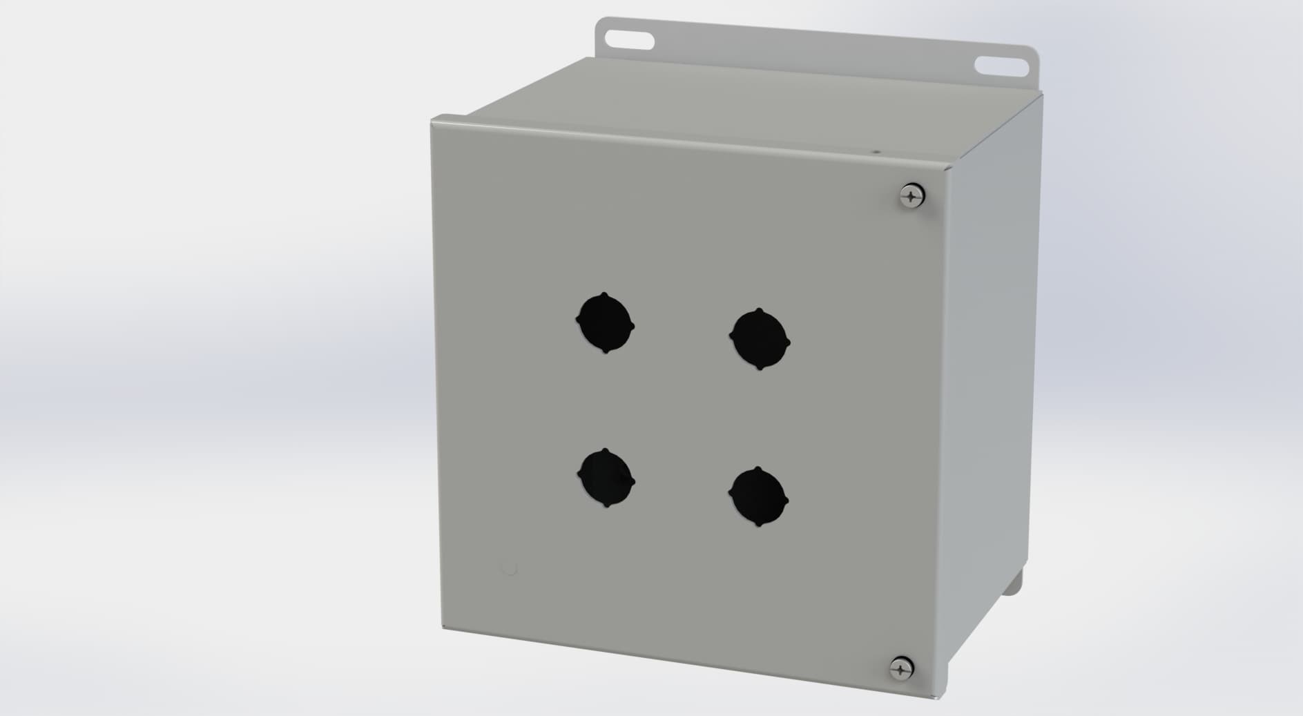 Saginaw Control SCE-4SPBHI Hinged PB Enclosure, Height:8.13", Width:8.00", Depth:6.00", ANSI-61 gray powder coating inside and out. Optional sub-panels are powder coated white. Saginaw Control SCE-4SPBHI Hinged PB Enclosure, Height:8.13", Width:8.00", Depth:6.00", ANSI-61 gray powder coating inside and out. Optional sub-panels are powder coated white.